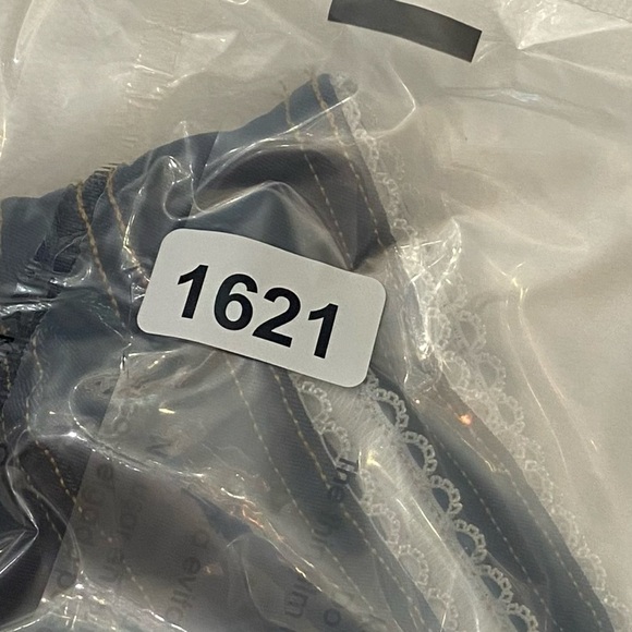 New! For Love and Lemons Iris High Waisted Cheeky Bikini Bottom Navy 1621 - Picture 8 of 10